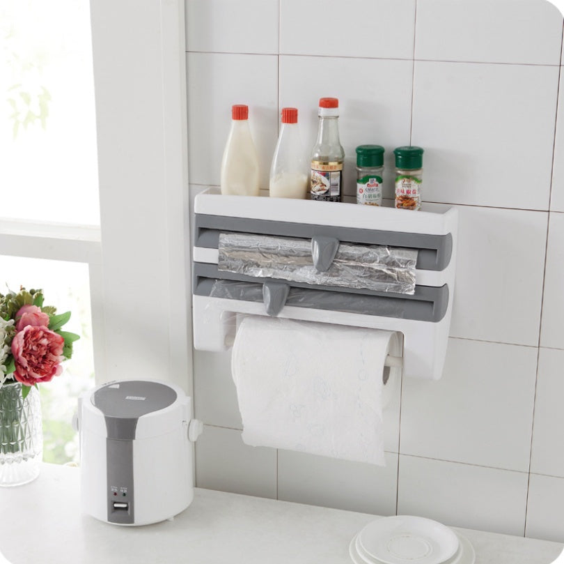 Wall-Mount Cling Film Storage Wrap