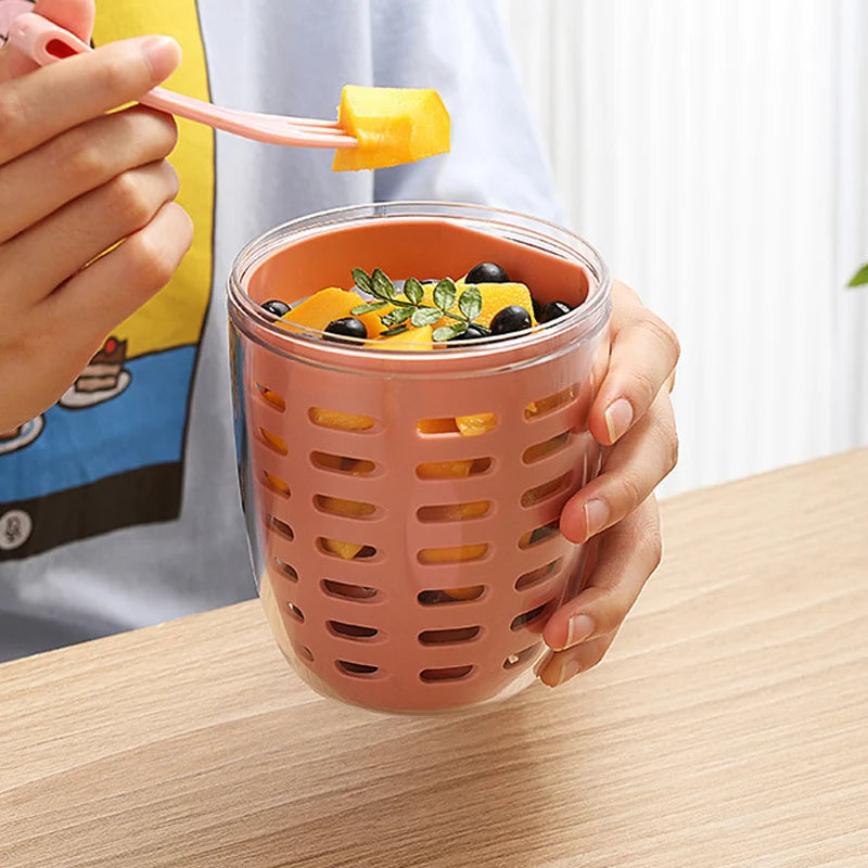 FreshBite™ Dripable Fruit Cup with Fork