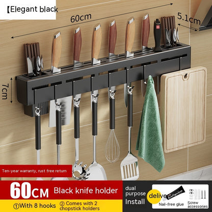 Non Punching Kitchen Hook Wall Mounted Storage Rack