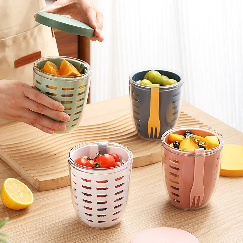 FreshBite™ Dripable Fruit Cup with Fork