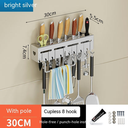 Non Punching Kitchen Hook Wall Mounted Storage Rack