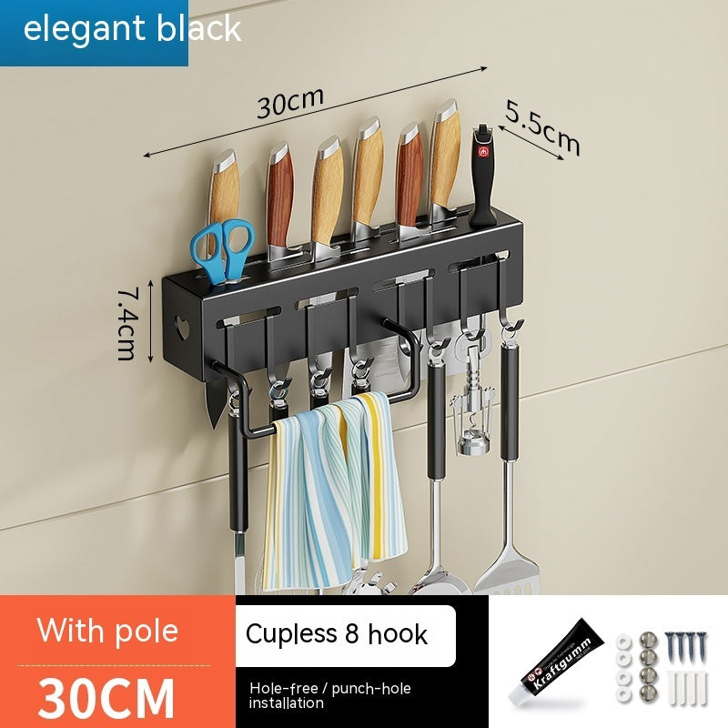 Non Punching Kitchen Hook Wall Mounted Storage Rack