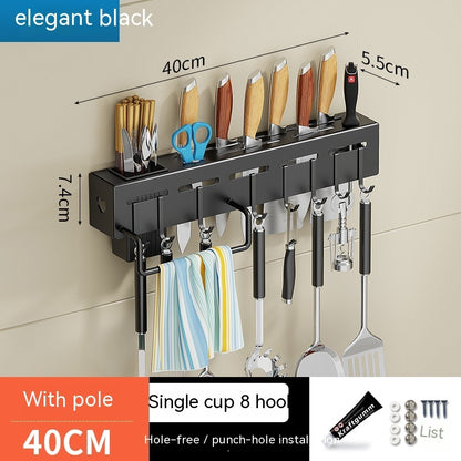 Non Punching Kitchen Hook Wall Mounted Storage Rack