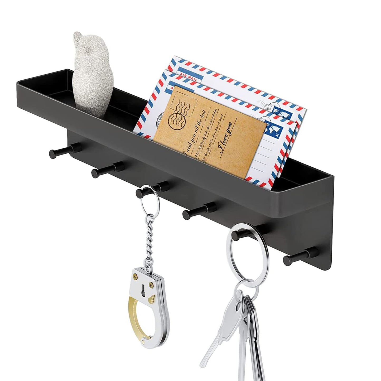 Wall Hanging Key Holder With Shelf